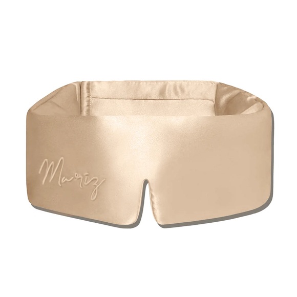 CHAMPAGNE ADJUSTABLE SILK SLEEP MASK - Picture 3 of 4